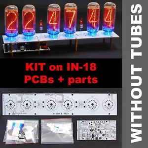 Nixie Tube Clock KIT DIY IN-18 PCB+All Parts Arduino comp. 12/24H WITHOUT TUBES - Picture 1 of 9