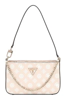 GUESS Noelle Mini Top Zip Shoulder Bag Schultertasche Tasche Sand Logo beige Neu - Bild 1 von 2