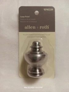Allen + Roth 2.07-in L x 1.42-in Dia Transitional Steel Lamp Finial - Picture 1 of 2