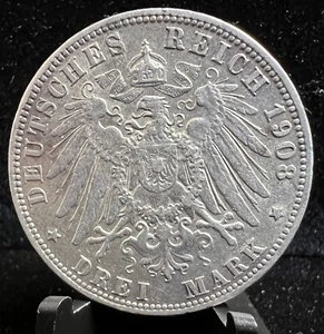 1908 J Germany (Hamburg) 3 Mark - Picture 1 of 2