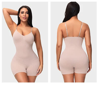 Women Seamless Bodysuit Tummy Control Butt Lifter Full Body Shaper Fajas Girdle - Image 1 of 4