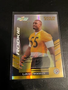 2007 Select Gold Zone LaMarr Woodley autograph RC 02/40 Pittsburgh Steelers - Picture 1 of 2