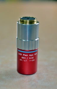 MITUTOYO OBJECTIVE LENS LCD PLAN APO NIR 50X / 0.42 ∞/0.7 f=200 - Picture 1 of 4