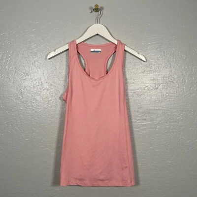 Columbia Women M Pink Stripe Racerback Tank Top Athletic Workout Outdoor - Image 1 of 4