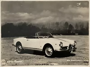 ALFA ROMEO GIULIETTA SPIDER 1600 PININFARINA 1962 OFFICIAL PHOTO PRESS MONZA - Picture 1 of 6