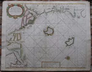 Antique Print-SEA CHART-AFRICA-CALABAR-NIGERIA-CAMEROON-GABON-Thronton-Lamb-1707 - Picture 1 of 2