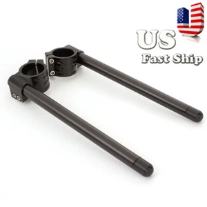 CNC Normal Regular Clip on Ons clipon Fork Handle Bars Handlebar 51mm Motorcycle - Picture 1 of 12
