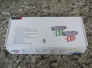 New Thomas & Betts EMERGI-LITE PNR6 Recessed Mount Red Letter Edge-Lit Exit Sign - Picture 1 of 5