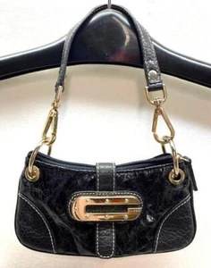 GUESS Belle Shine Mini Bag Black/Gold 11104967 EXCELLENT CONDITION - Picture 1 of 1