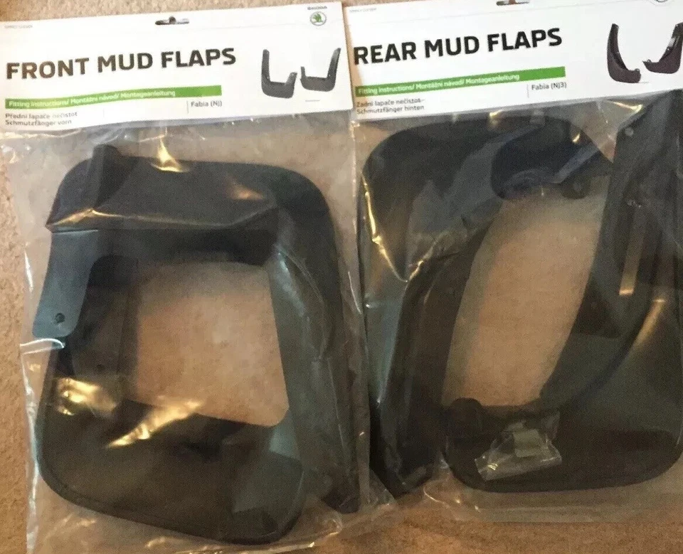 Genuine Škoda Fabia Mk4 2021-2024 FRONT & REAR MUDFLAPS 6VA075111 6VE075101