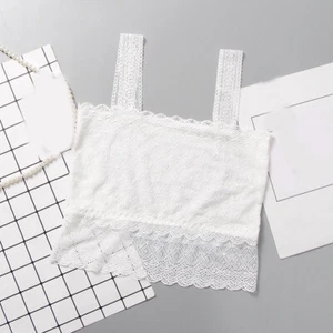 Womens Lace Stretch Tube Top Strappy Camisoles Bralette Crop Tank Undershirt - Picture 1 of 21