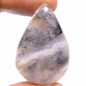 Natural Tiffany Fluorite Pear Shape Cabochon Gemstone 41 Ct. 34X23X6 mm X-15994 - Picture 1 of 2