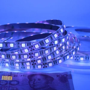 REAL UV Ultraviolet Strip Light Tape Light SMD 5050 3528 LED Blacklight 1m 5m DC - Picture 1 of 9