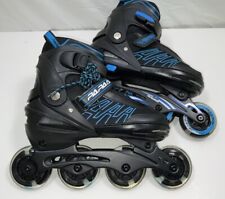 NIB Adult Papaison Adjustable Inline Skates Illuminated Wheels Black XL Men 8-10