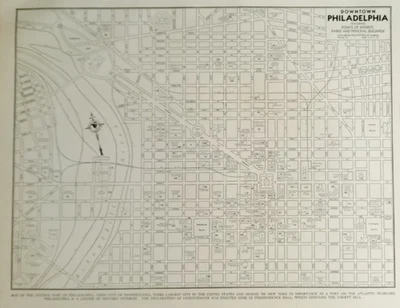 *Vintage 1943 OLD World War WWII Atlas City Map Philadelphia, Penn Pennsylvania* - Image 1 of 4