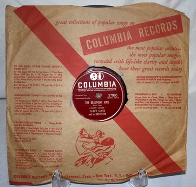 Harry James THE BEAUMONT RIDE/GET LATE SO EARLY 37080 78 RPM W/ Columbia Sleeve - Image 1 of 4