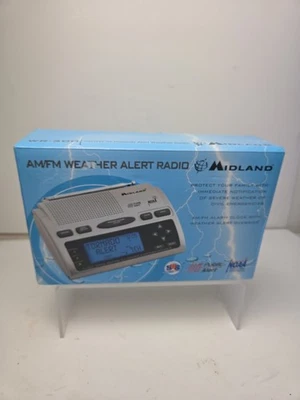 MIDLAND WR-300 AM/FM Alert Weather Radio, Alarm Clock, NOAA Public Hazards Alert - Image 1 of 3
