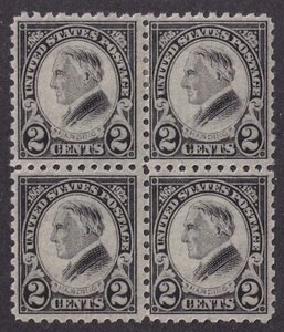 MATT'S STAMPS SCOTT #612 WILLIAM McKINLEY 2-CENT BLOCK OF 4, 1923, MNH/MH CV$95 - Picture 1 of 3