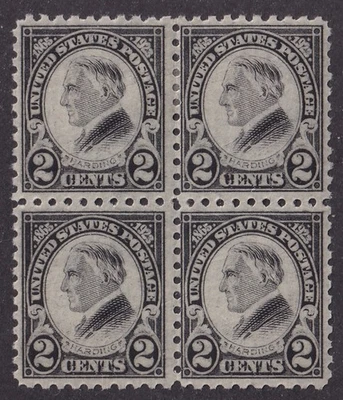 MATT'S STAMPS SCOTT #612 WILLIAM McKINLEY 2-CENT BLOCK OF 4, 1923, MNH/MH CV$95 - Image 1 of 3