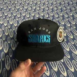 De colección The G Cap Youngan San Jose Sharks Negro SnapBack Chomp Bite Nuevo con Etiquetas - Imagen 1 de 6