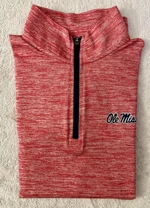 Ole Miss Rebels 1/4 Zip Pullover Russell Polyester Herren leicht Gr. SM - Bild 1 von 11