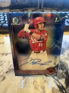 2022 Bowman Draft - Chrome Draft Pick Auto Justin Boyd #CDA-JBD Blue /150 - Picture 1 of 2
