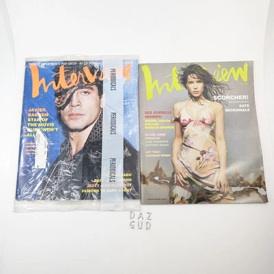 Lot of 2 INTERVIEW MAGAZINE - Kate Beckinsale Javier Bardem January June 2001 - Image 1 of 4