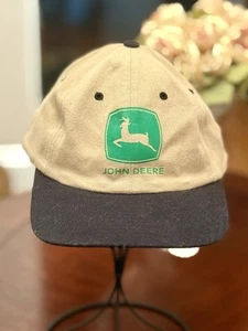 Nuevo John Deere Equipment Mezcla de Algodón Beige Negro Sombrero Ajustable Ligero - Imagen 1 de 6