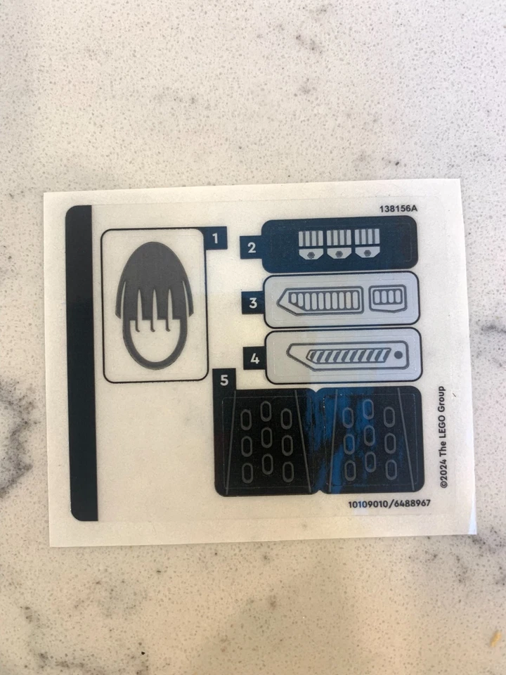 HOJA ADHESIVA LEGO para 76273 Figura de Construcción Batman y la Bicicleta Bat-Pod Foto 1 de 1