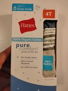 Hanes Toddler Boys 6 Pack Boxer Briefs Size 4T Comfortsoft Tagless Underwear - Picture 1 of 6