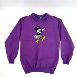 Vintage Disney Originals Denim Sweatshirt Damen Small/Medium lila Kragen 90er - Bild 1 von 9