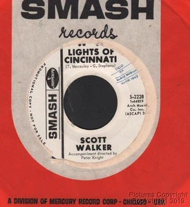 Hear 1969 Scott Walker Pop Rock DJ 45 - Lights of Cincinnati - Foto 1 di 2