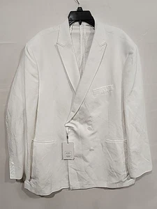 Baird McNutt Murano NWT Blazer Jacket Mens 2XB White, Linen/Cotton Blend - Picture 1 of 17