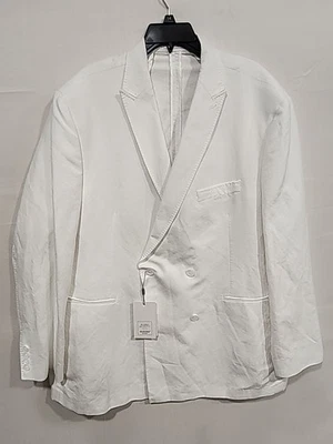 Baird McNutt Murano NWT Blazer Jacket Mens 2XB White, Linen/Cotton Blend - Image 1 of 4