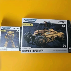 Joytoy Warhammer 40K Imperial Fists Primaris Invader ATV plus Intercessor Figure - Picture 1 of 7