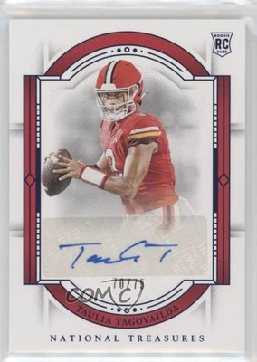 2024 Panini National Treasures Collegiate Blue /75 Taulia Tagovailoa Auto RC - Image 1 of 2