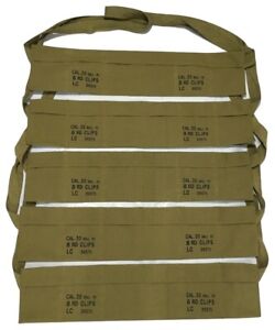 (Pack of 5) WWII US Army Cotton Cloth Bandolier-US Olive Color