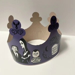 Burger King x Addams Family 2024 Collab Paper Crown Collectible (BRAND NEW) - Picture 1 of 4