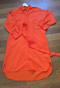 *****MIDI HEMDKLEID VON ESPRIT, 100% LEINEN, BRIGHT ORANGE, GR. L (40/44)****** - Bild 1 von 5