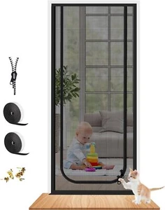 Dixutzi Reinforced Cat Screen Door Fits Size up to 38''x82'', Black - Picture 1 of 7