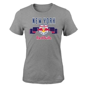 New York Red Bulls Adidas MLS Youth Grey "Middle Logo Scarf" T-Shirt - Picture 1 of 1