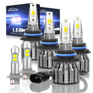 Combo LED Headlight High / Low Beam + Fog Light Bulbs For Chevy C1500 1988-1998 - Picture 1 of 14