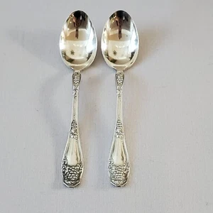 International R.C. Co ISABELLA GRAPE Silverplate 2 Coffee Demitasse Spoons - Picture 1 of 4