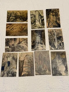 Lote de 11 postales de lino vintage de las Cavernas de Carlsbad sin publicar - Imagen 1 de 8