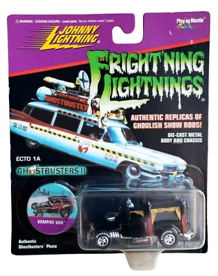 1997 Johnny Lightning VAMPIRE VAN Fright'Ning Lightnings Black Firestone 1:64 - Image 1 of 4