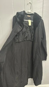 XXI Damen Wintermantel schwarz knielang Gr. L Kunstfellkragen nie getragen - Bild 1 von 6