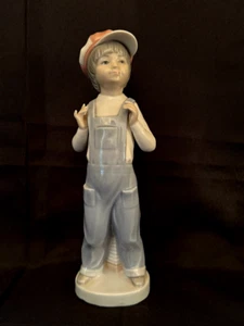 Lladro Boy From Madrid Blue Overalls with Accordion Figurine 4898 Spain 04898 - Picture 1 of 5