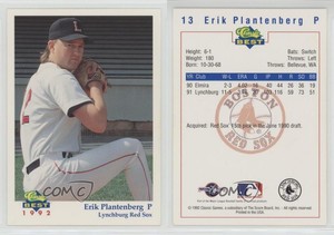 1992 Classic Best Lynchburg Red Sox Erik Plantenberg #13
