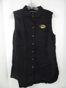 Tommy Bahama Missouri Mizzou Women's Sz S Sea Glass Breezer Shirt Top Black NWT - Picture 1 of 7