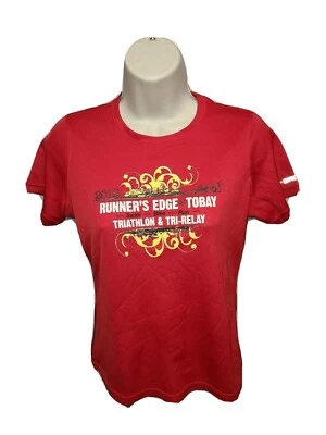 Camiseta deportiva Runners Edge Tobay 2012 triatlón y triatlón natación bicicleta correr para mujer roja XS Foto 1 de 4